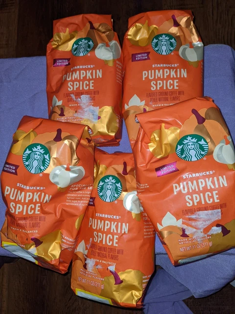 Starbucks Flavored Ground Coffee - Pumpkin Spice 11 oz, 6 Bags (BB 4/22/2023)