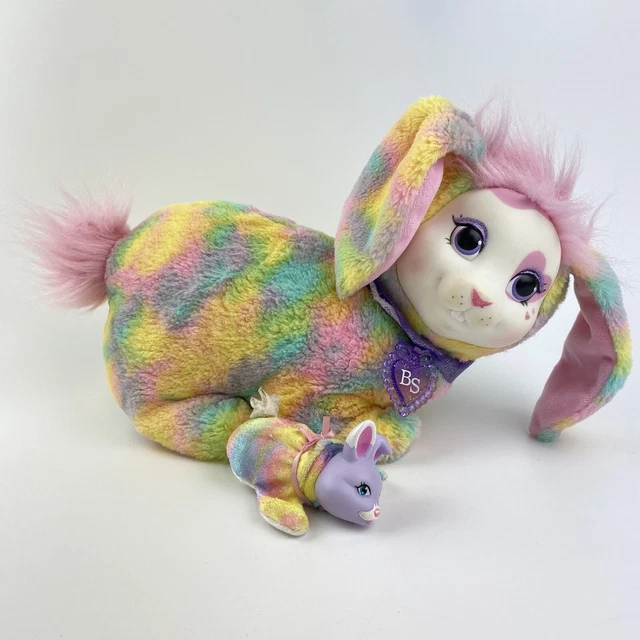 JUST PLAY Bunny Surprise Stuffed Toy Plush Breezy with her Baby £