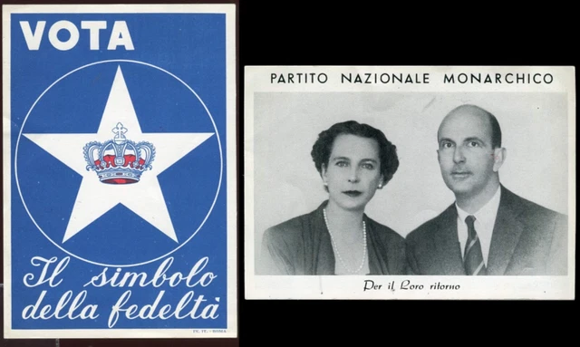 Tessera Pubblicità Partito Monarchico