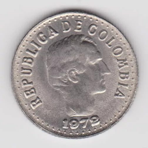 1972 Colombia Ten Centavos Coin In Great Condition Km 253 ~ You Grade