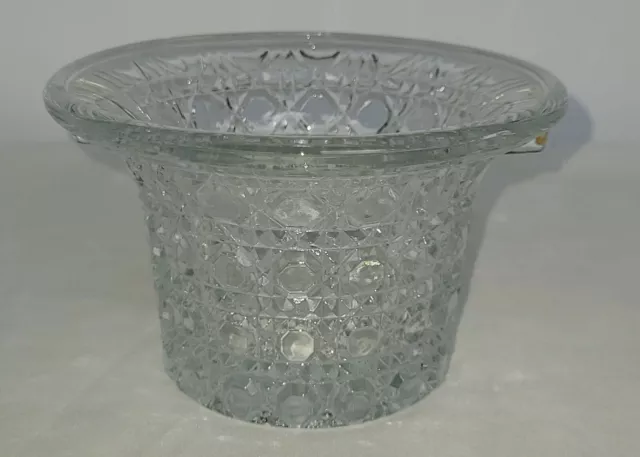 Vintage Avon Collectible Button Design Pressed Clear Glass Candy Trinket Dish