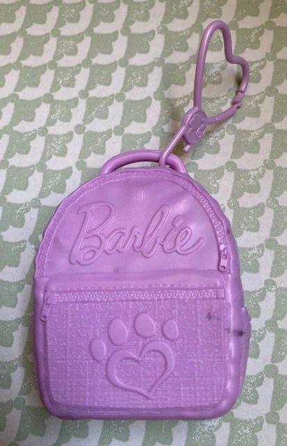 Purple Barbie Brand Backpack Shaped Keychain, READ DESCRIPTION