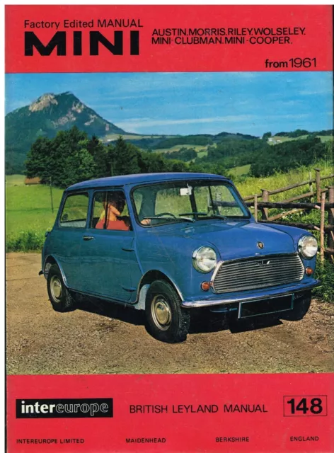 Austin Morris Mini ( Incl Cooper 1275Gt Van Pick-Up Moke ) 1959-71 Repair Manual