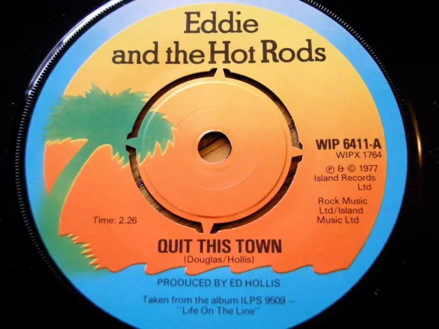 Eddie & The Hot Rods - Quit This Town  7" Vinyl (Ex)