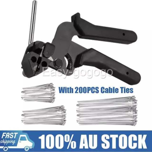 Stainless Steel Fastening Cable Tie Gun Tensioner Cutter Cable Tie Tool NEW