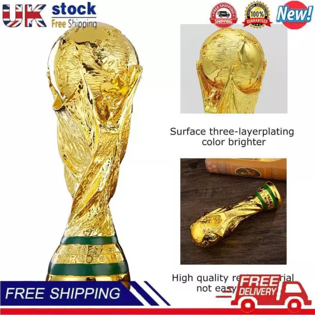 27CM World Cup Football Soccer Qatar 2022 Gold Trophy Sport Memorabilia Replica✨