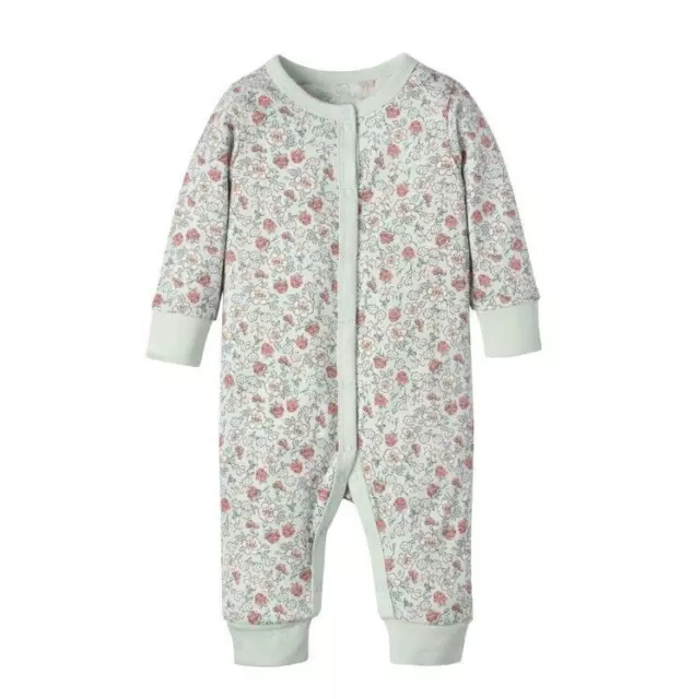 New Infant Baby Girl Newborn Modern Moments by Gerber Flower Outfit mittens mint