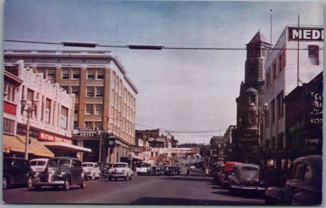 Bellingham, Washington Postcard HOLLY STREET Downtown Scene c1950s Chrome Unused