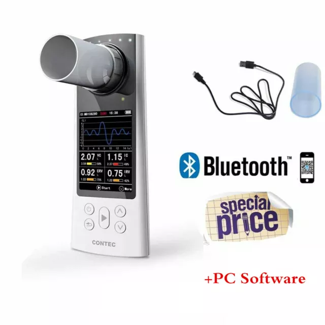 Digital Spirometer Lung Breathing Diagnostic Vitalograph Spirometry Bluetooth PC