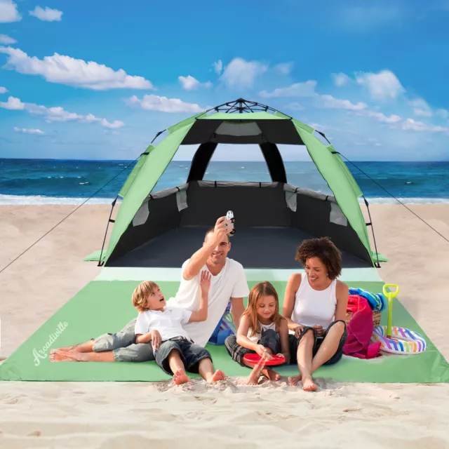 4-6 Person Camping Beach Tent Pop Up Instant Tent Outdoor Hiking Shelter