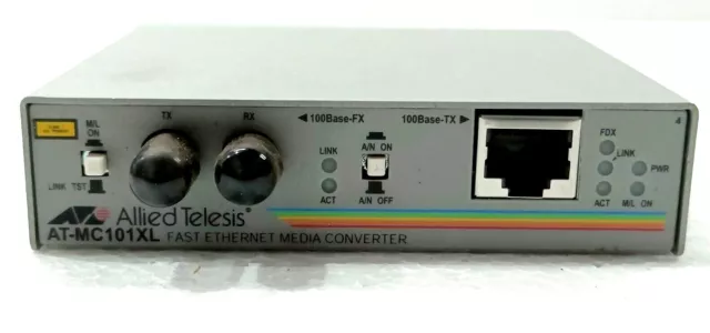 ALLIED TELESIS AT-MC101XL 100BASE-FX 100BASE-TX Rapide Ethernet Média Adaptateur