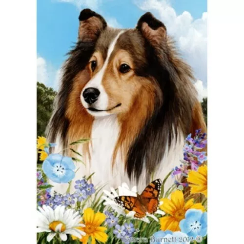 Summer Garden Flag - Sable Shetland Sheepdog Sheltie 180141