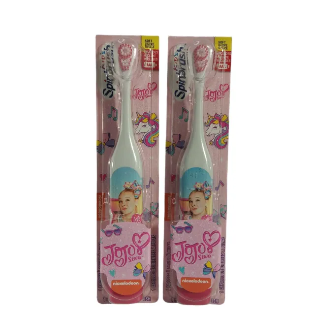 Cepillo de dientes Nickelodeon Jojo Siwa eléctrico suave para niñas niños 2 piezas. Juego