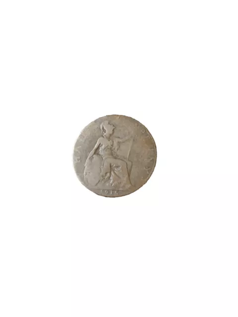 United Kingdom GB Half Penny 1915 Coin 3