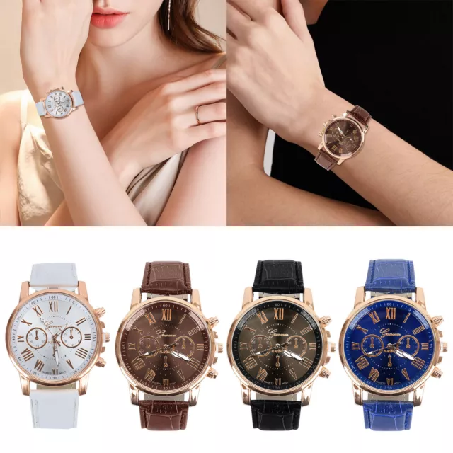 4 Colors Women's Watch Leather Band Quartz Analog Watch Ladies Charm Wristwatch