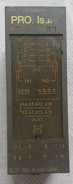 SIEMENS SIMATIC S7 6ES7 138-4FA00-0AB0 Profisafe 4/8 F-DI DC24C