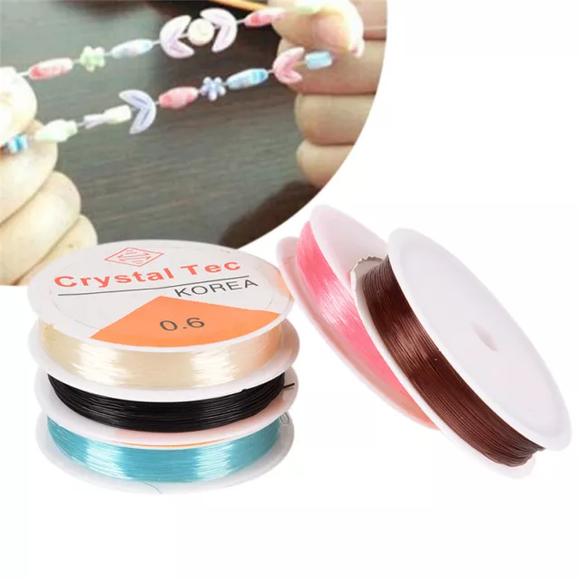 1Roll Elastic Stretch Beading String Cords Wire Jewelry Makings 0.6mm Thr-wf