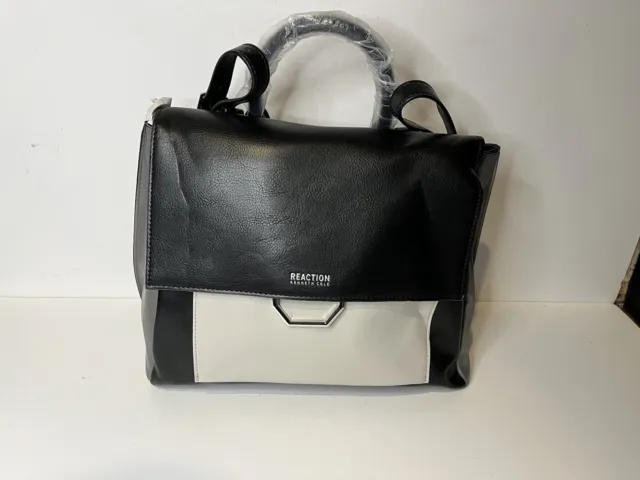 Kenneth Cole Reaction Womens Black, Fog & Gray Concord Backpack Handbag NWT!