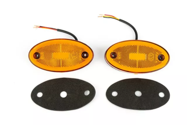 Stapel 2 Beleuchtung Seite Von Position Orange Wirkung Neon LED 12-24V Oval 3