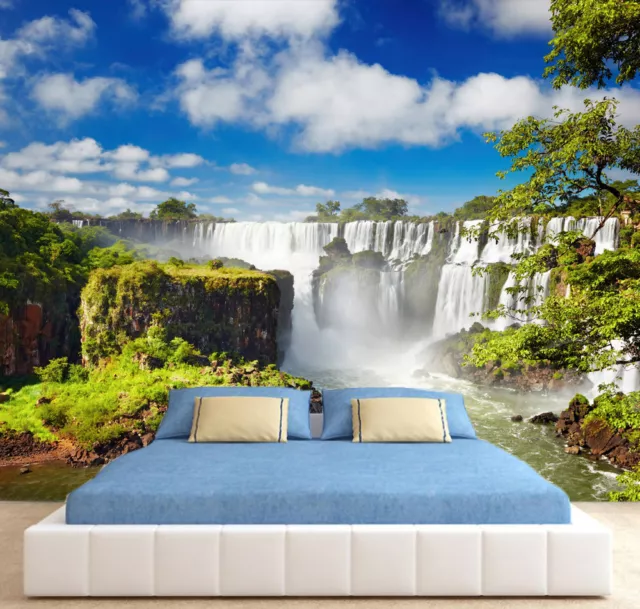 Foto de fondo de pantalla Waterfall Nature Rainbow Tree Sky mural de pared hogar dormitorio decoración