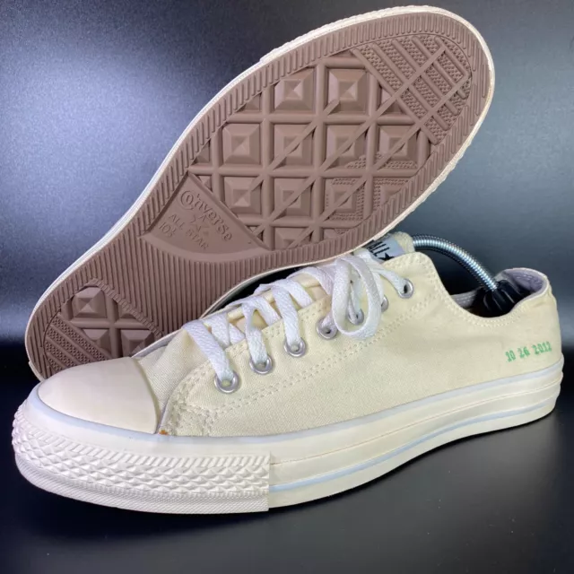 Converse All Star Mens Size 10.5 Womens 12.5 Low Top Sneaker Off White Parchment