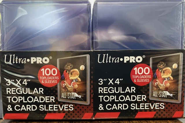 25 x Ultra Pro 35pt TopLoader 100 Card Sleeves TopLoaders Top Loader Loaders e
