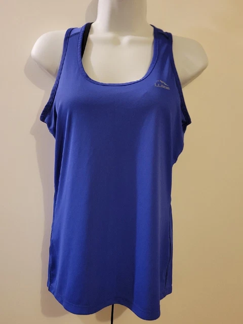 L.L.Bean Lot of 2 Quick Dry Running Tank Tops Women's Size XS Black & Blue