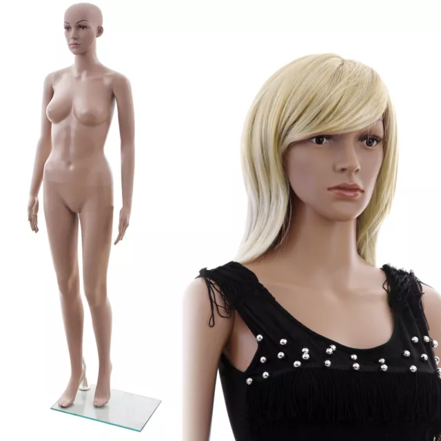 SONGMICS Schaufensterpuppe Mannequin Frau Schaufensterfigur Weiblich MPLM07