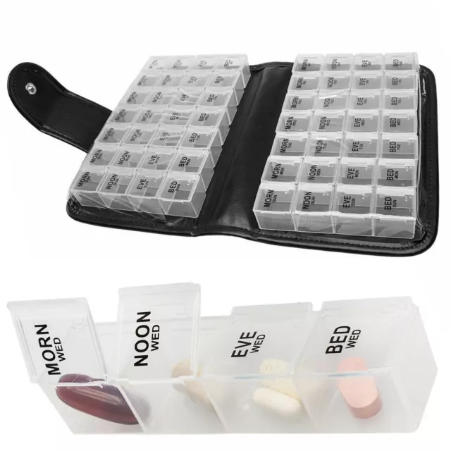 Tablettenteiler Tablettenbox Pillenbox Pillendose Medizinbox 14Tage AM PM Planer