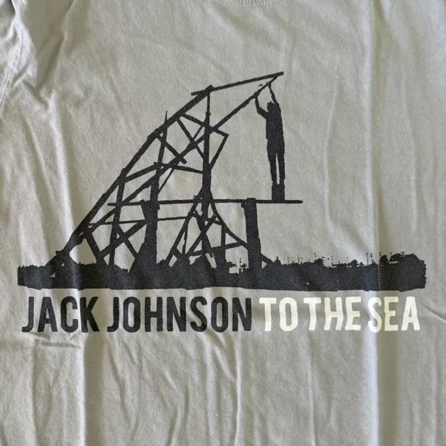 Jack Johnson Band T Shirt To The Sea 2010 Gray Shirt Small Surfer Concert Tee