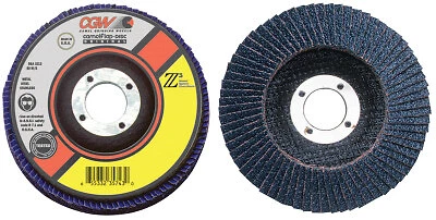 Prem Z3 Reg T27 Flap Disc, 6", 36 Grit, 7/8 Arbor, 10,200 Rpm CGW Abrasives CGW
