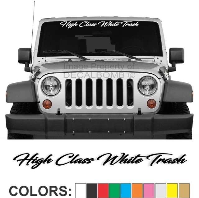 thumbnail image 2 of WHITE TRASH 42” Vinyl Decal – Diesel Truck, Redneck, Hillbilly, Mud Theme – Oracal Vinyl 2 of 6