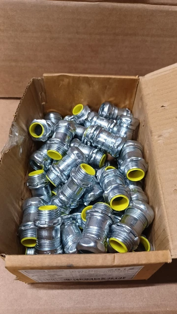 10 pack - 1/2" Compression EMT Connector, Hubbell Raco, .5", Part# 2912