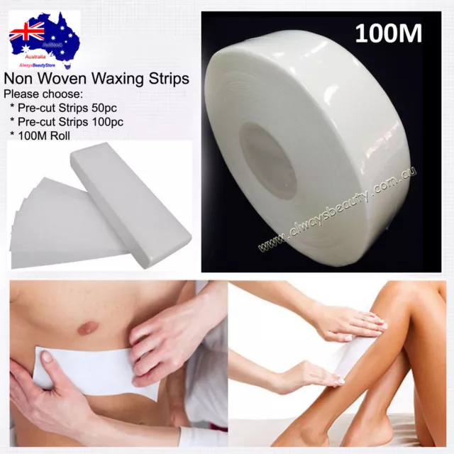 Waxing Strip Roll Pre-cut Wax Strips Disposable Hair Removal 100M,100Pc or 50Pc