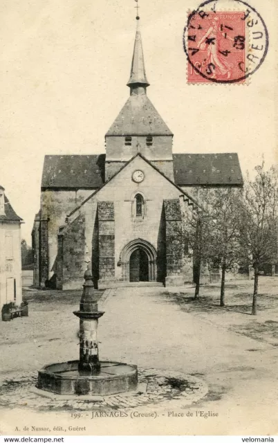 11587 cpa 23 Jarnages - Place de l'Eglise