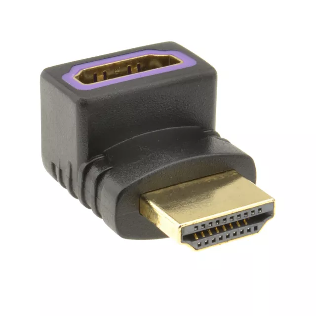 HDMI Compact 90 Degree Angled Adapter Female Socket to Male Plug