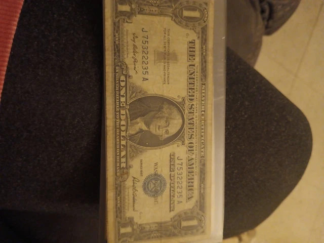 1957 One Dollar Blue Seal Note Silver Certificate Lot of 10 Old US Bill $1 Money