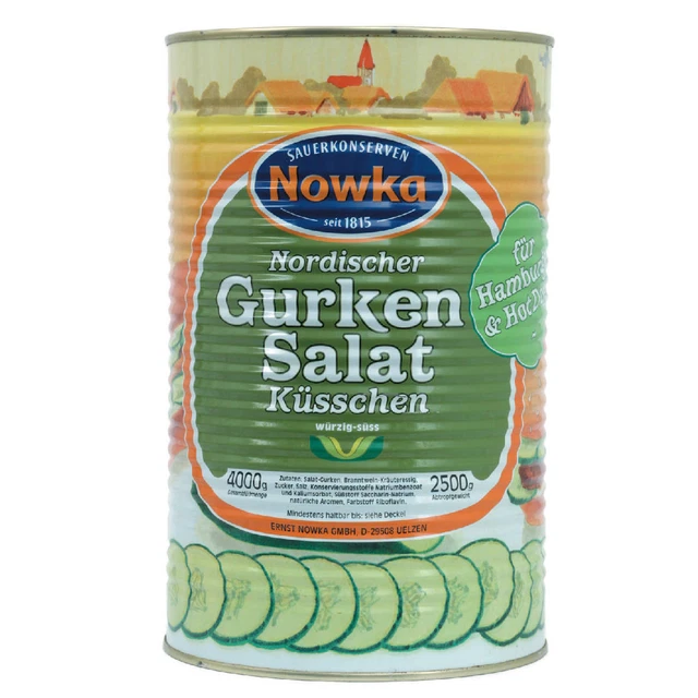 Nowka bacio nordico piccante dolce insalata di cetriolo conserve di acido 2500 g