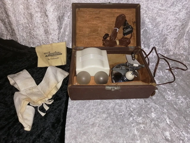 alte Arzt OP Stirnlampe Leuchte mit original Koffer inkl. Glühbirnen - Rarität