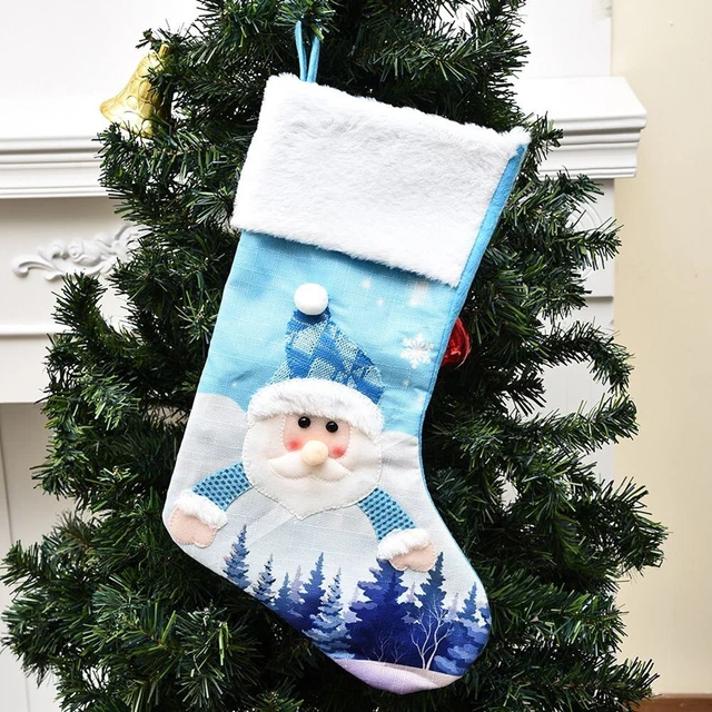 Cómodo Navidad Medias Calcetín Decoración Muñeca Bolsas de Regalo Tejido Santa