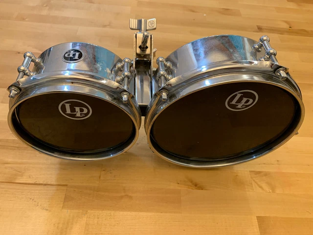 LP Latin Percussion Mini Timbales STEEL DRUM SET Chrome