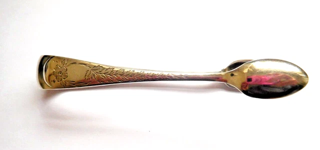 Antique Pair Solid Silver Sugar Tongs By Walker & Hall Sheffield 1898