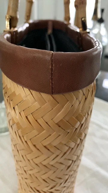 Kate Spade Santa Maria Anabel Wicker Tote, Bamboo Handles Light Tan/Straw Color 8