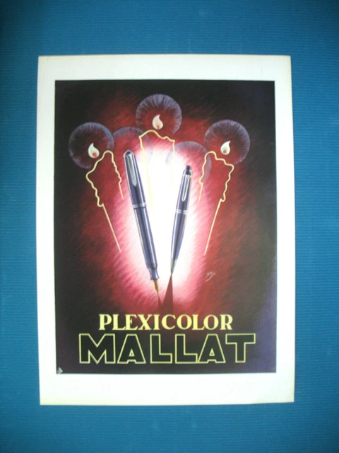 Publicite De Presse Mallat Plexicolor Stylo Plume Stylo Bille Ad 1947