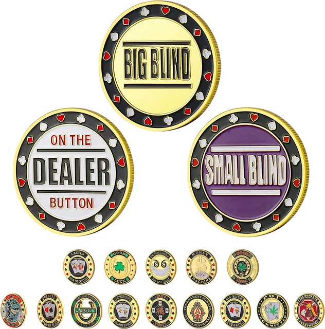 Small Blind, Big Blind, Dealer Button, Poker Guard, Poker Gifts for Men, Poker A