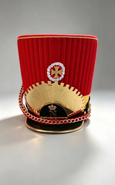 Lancer Infantry NAPOLEONIC LANCER TROOPS Officers shako Hat With Complete Accessories £ ...