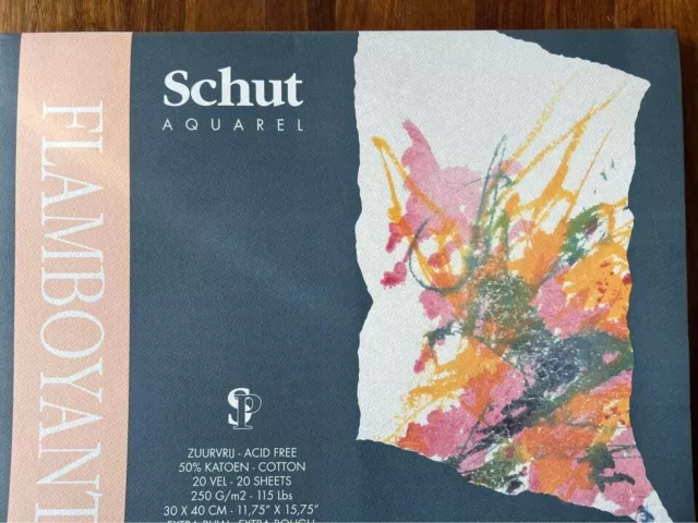 Artists Schut paper block for waterclour, acrylic, gouache or pastel, extra roug