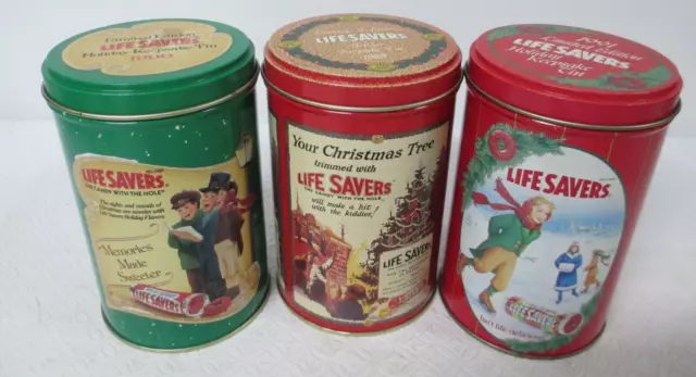 3 Vintage Life Savers Limited Edition Christmas Holiday Keepsake Tin