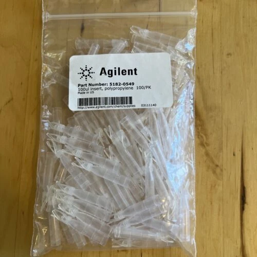 Agilent 5182-0549, Vial Insert, 300um Polypropylene Polymer Feet, 5.6x30mm