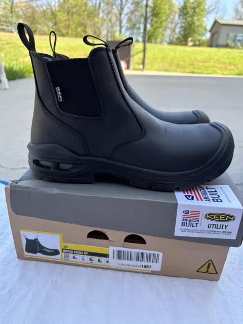 KEEN JUNEAU ROMEO Waterproof Boot (Carbon Fiber Toe) Black Men's 10.5 ...